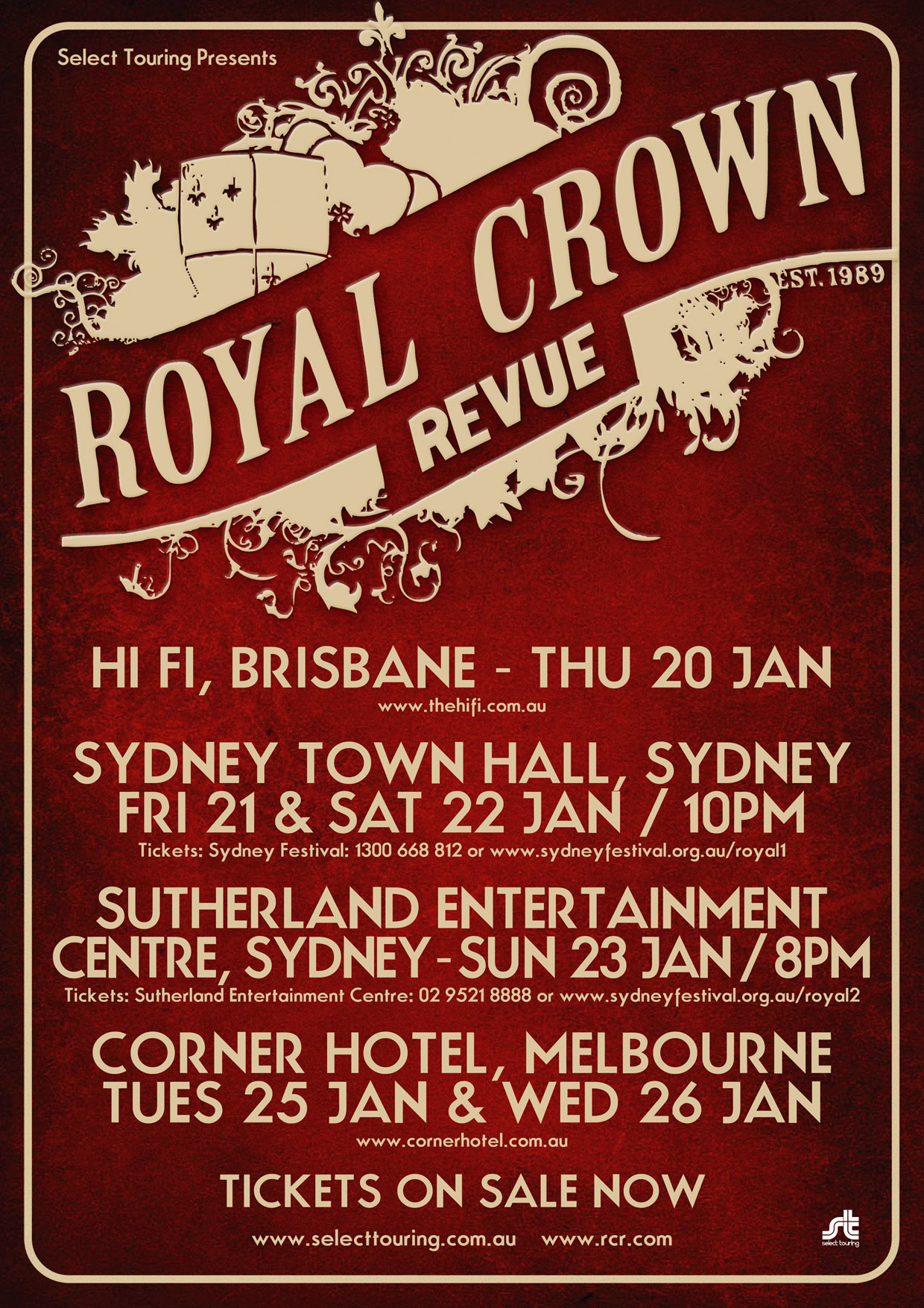 Royal Crown Revue tour poster