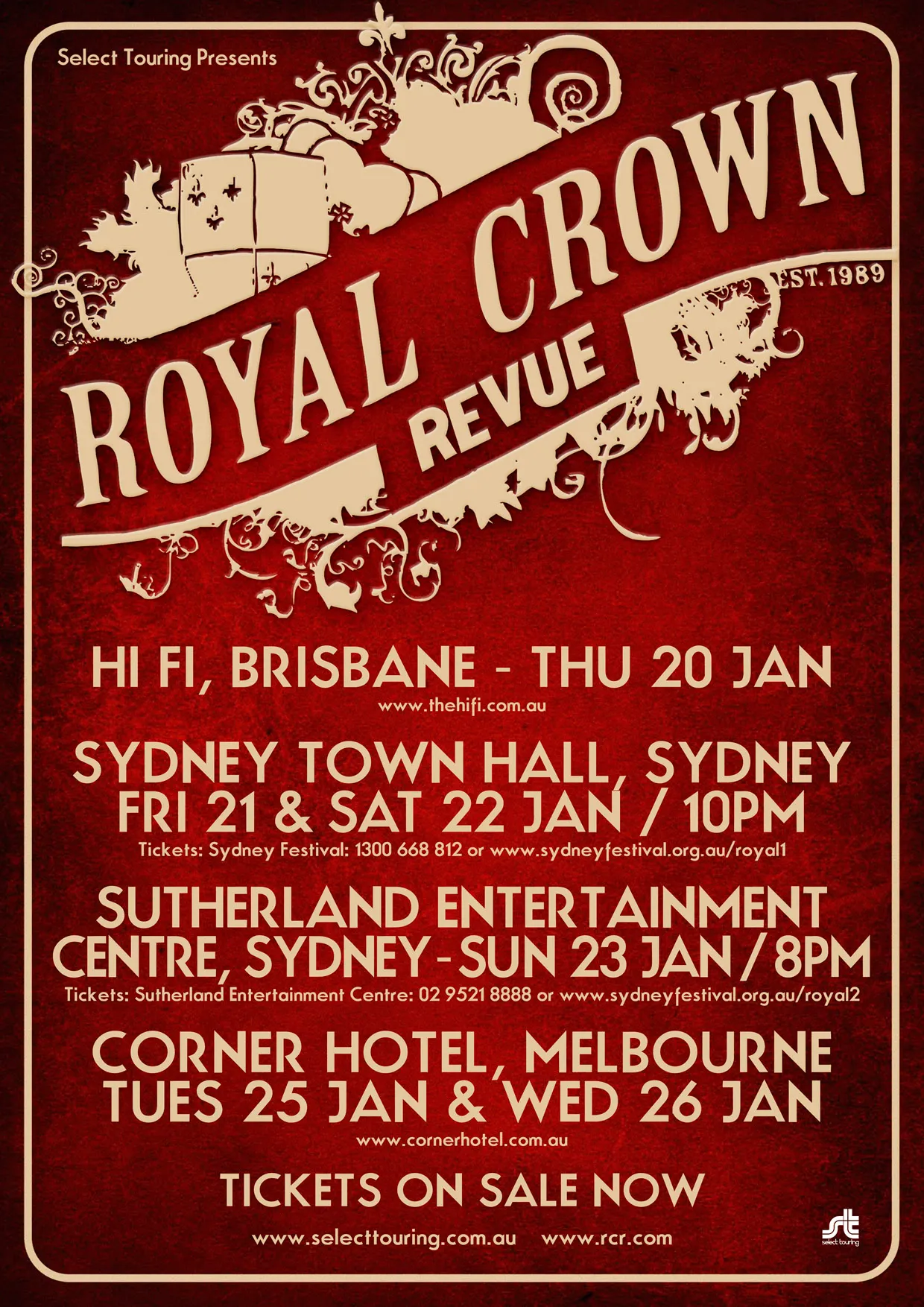 Royal Crown Revue tour poster