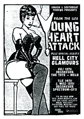 Young Heart Attack tour poster