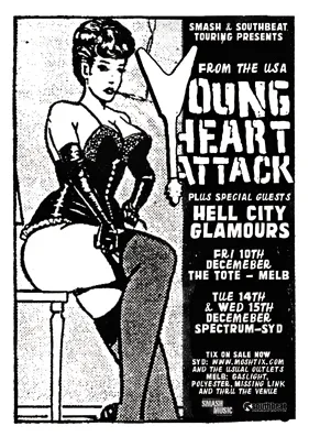 Young Heart Attack tour poster