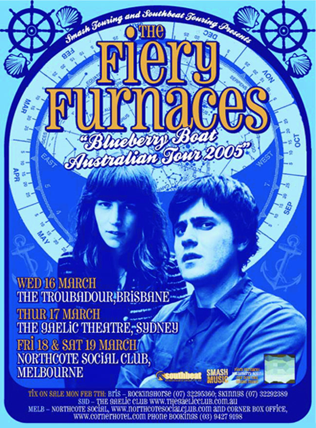 Fiery Furnaces tour poster