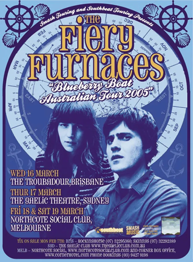 Fiery Furnaces tour poster