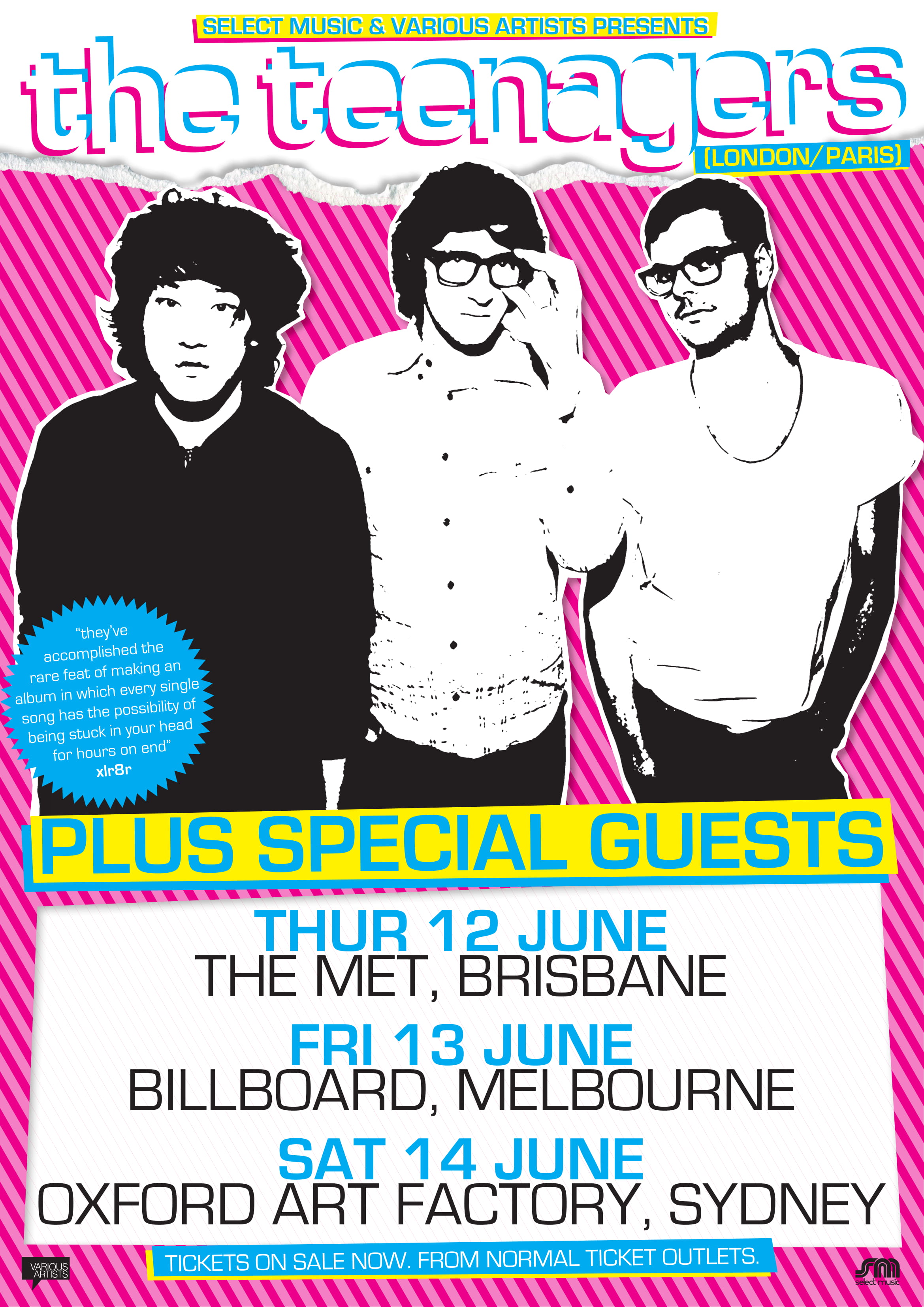 The Teenagers tour poster