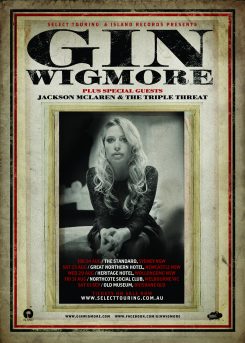 Gin Wigmore tour poster