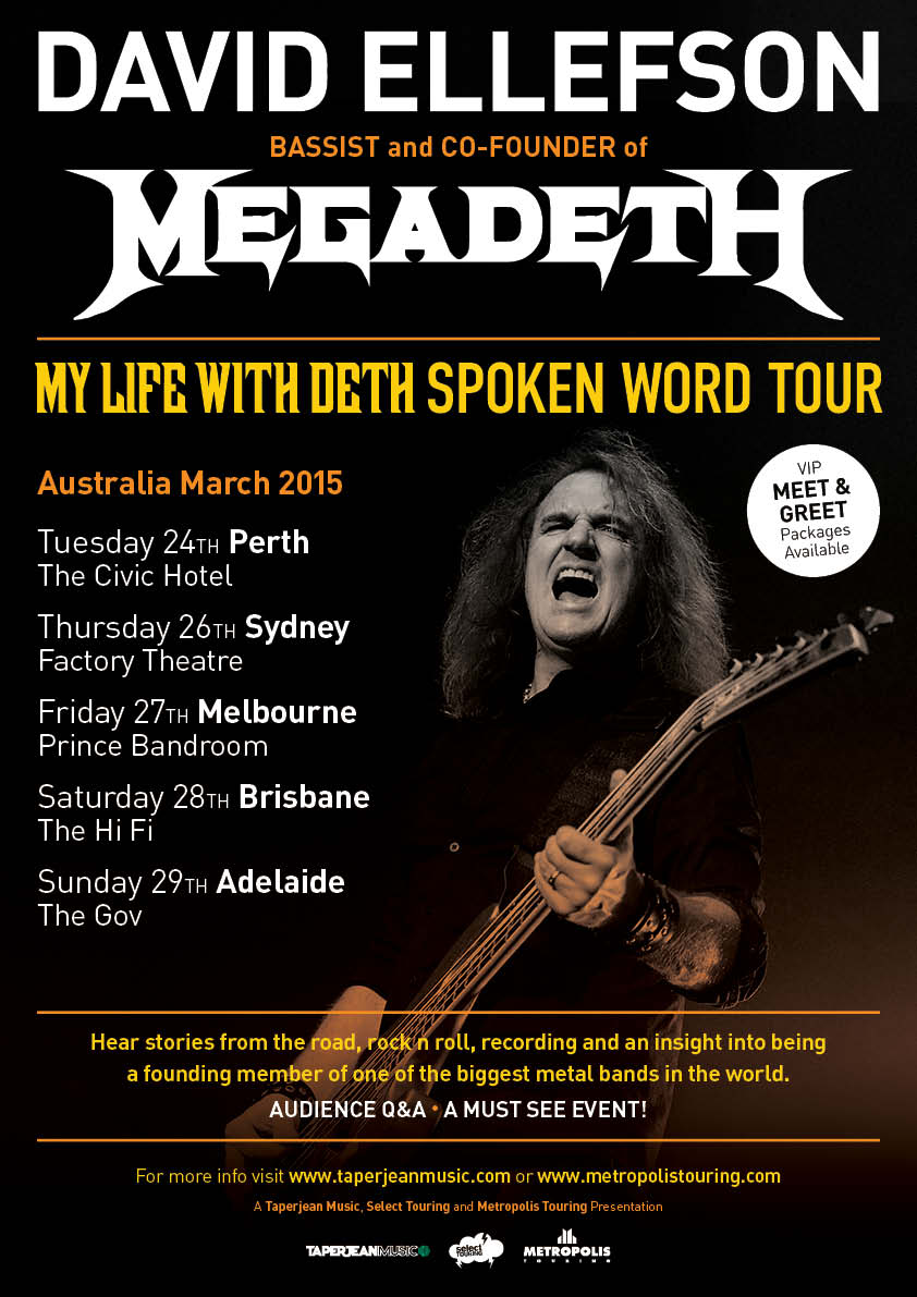 David Ellefson tour poster