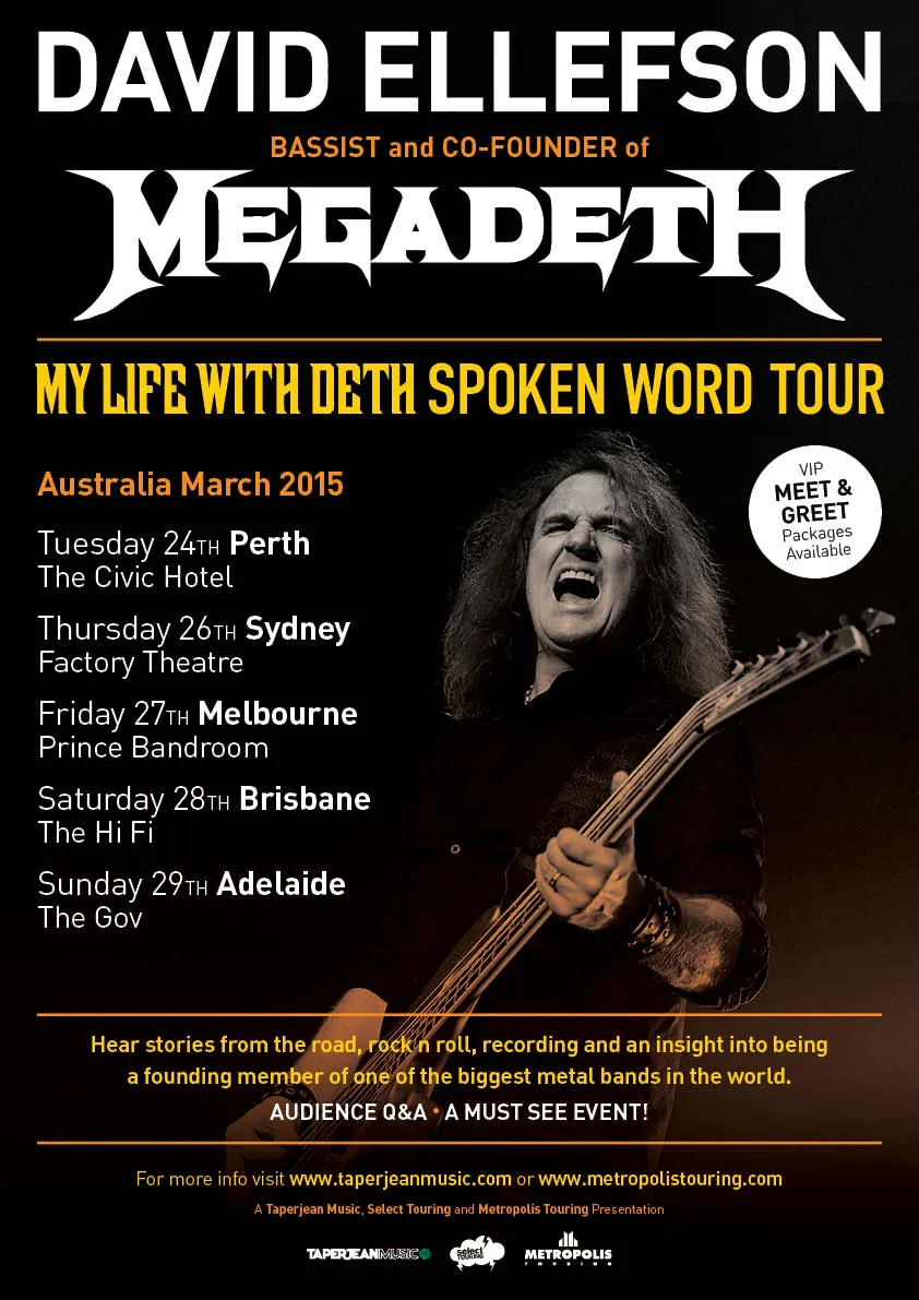 David Ellefson tour poster