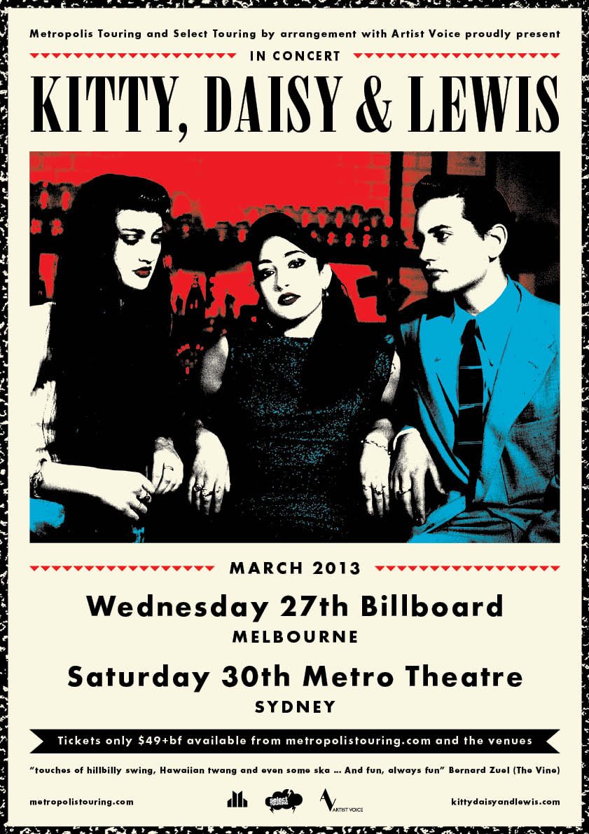 Kitty, Daisy & Lewis tour poster