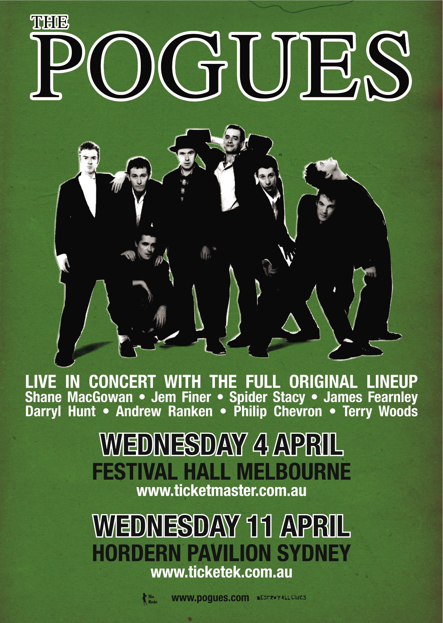The Pogues tour poster