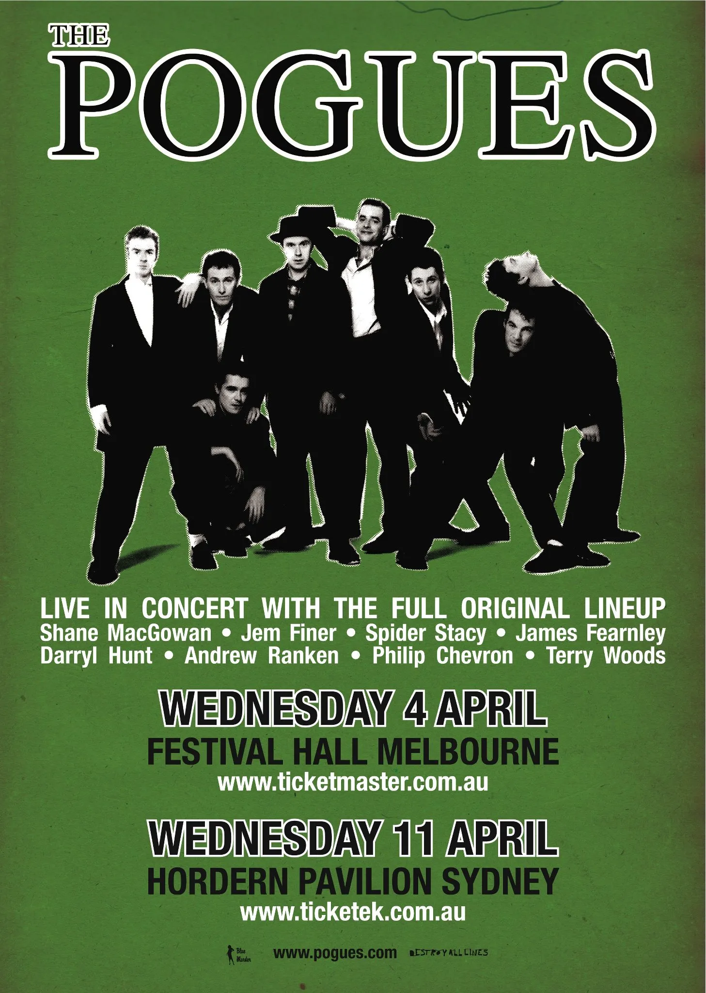 The Pogues tour poster