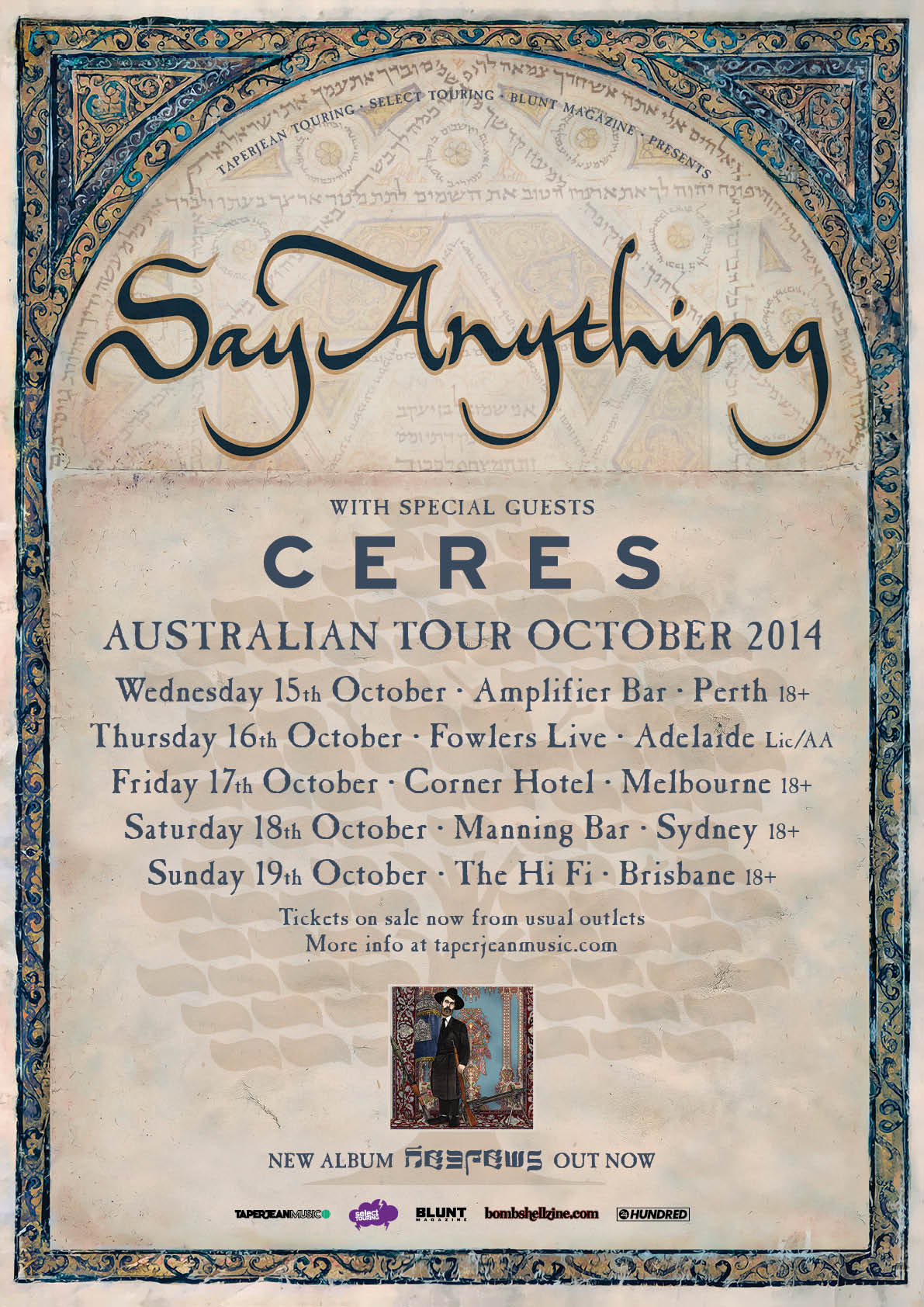 Say Anything tour poster