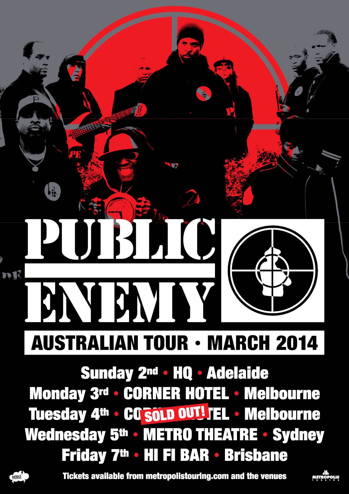 Public Enemy tour poster