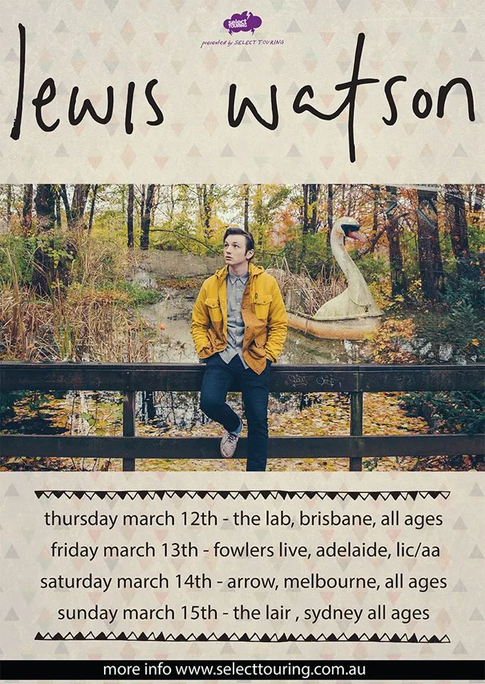 Lewis Watson tour poster
