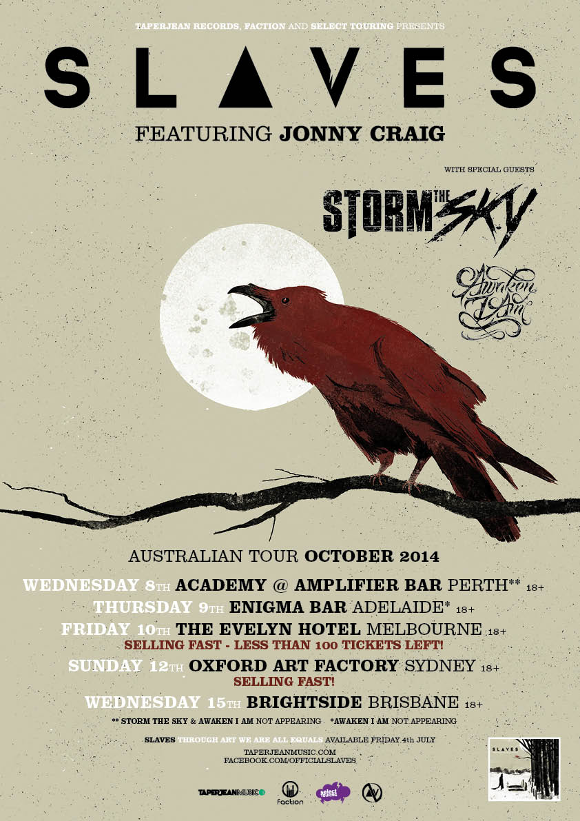 Slaves tour poster