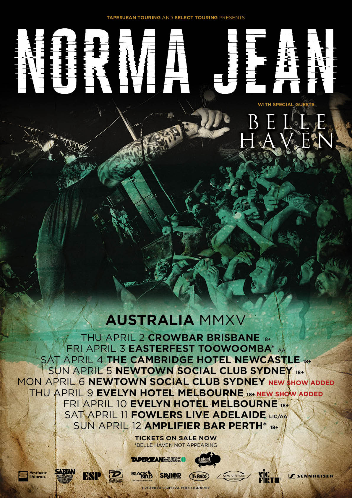 Norma Jean tour poster