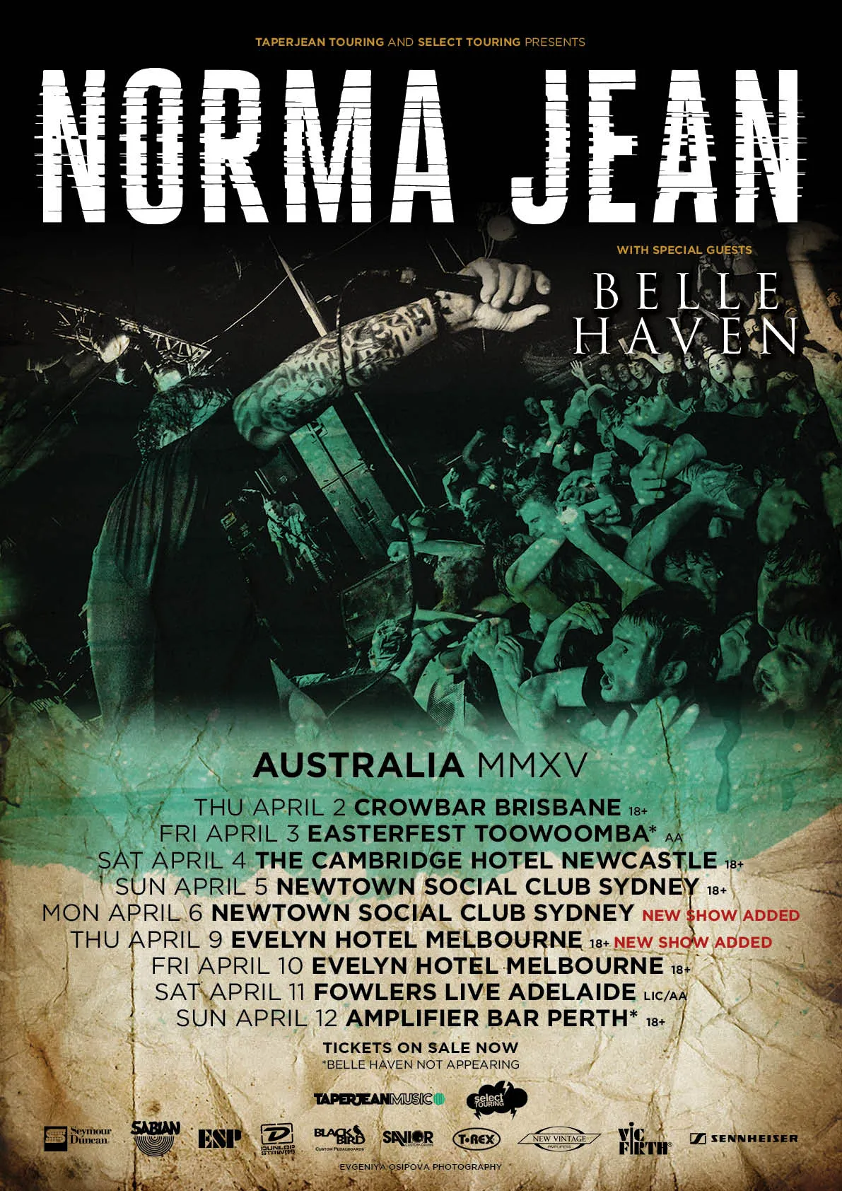 Norma Jean tour poster