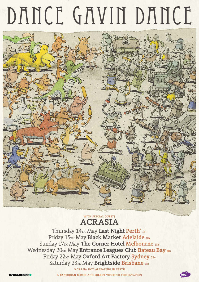Dance Gavin Dance tour poster