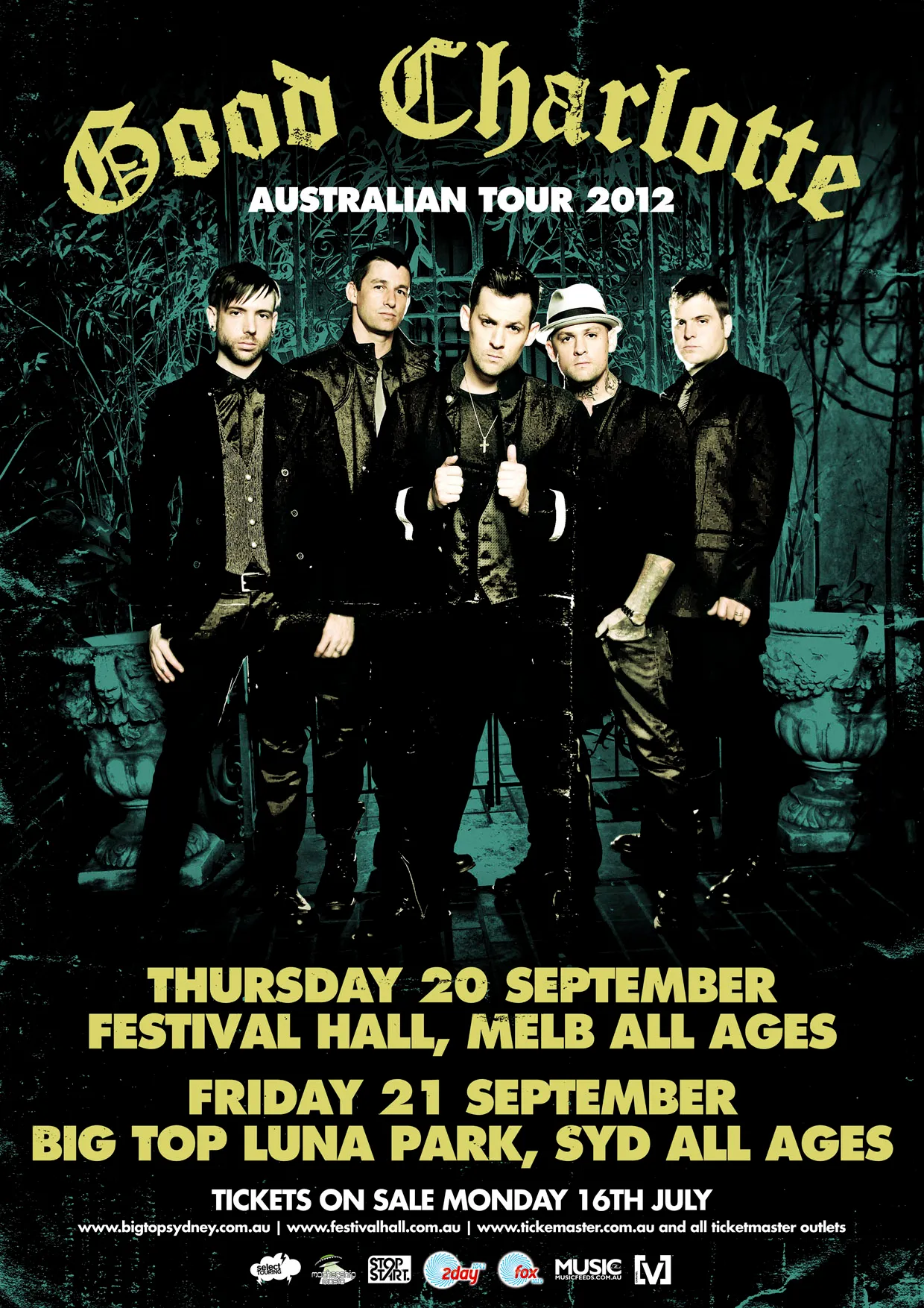 Good Charlotte tour poster