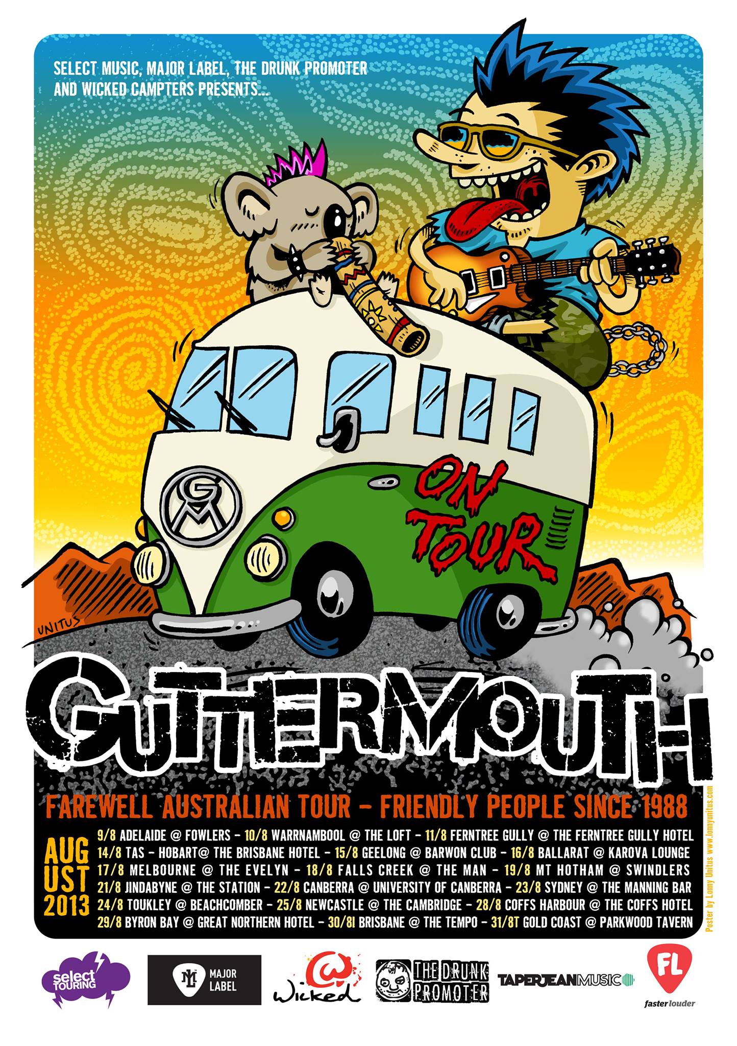 Guttermouth tour poster