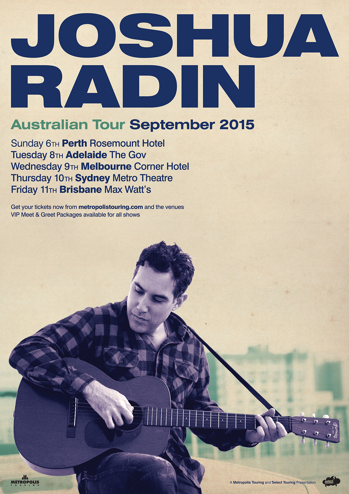 Joshua Radin tour poster