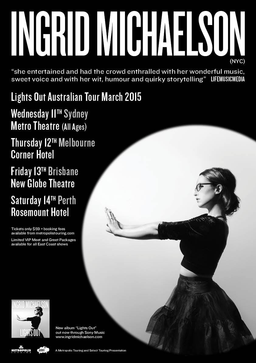 Ingrid Michaelson tour poster