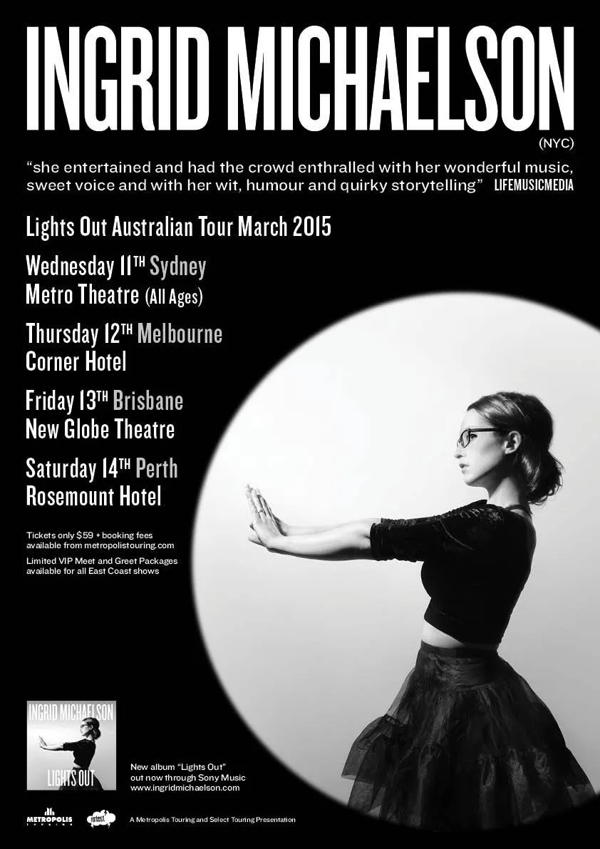 Ingrid Michaelson tour poster