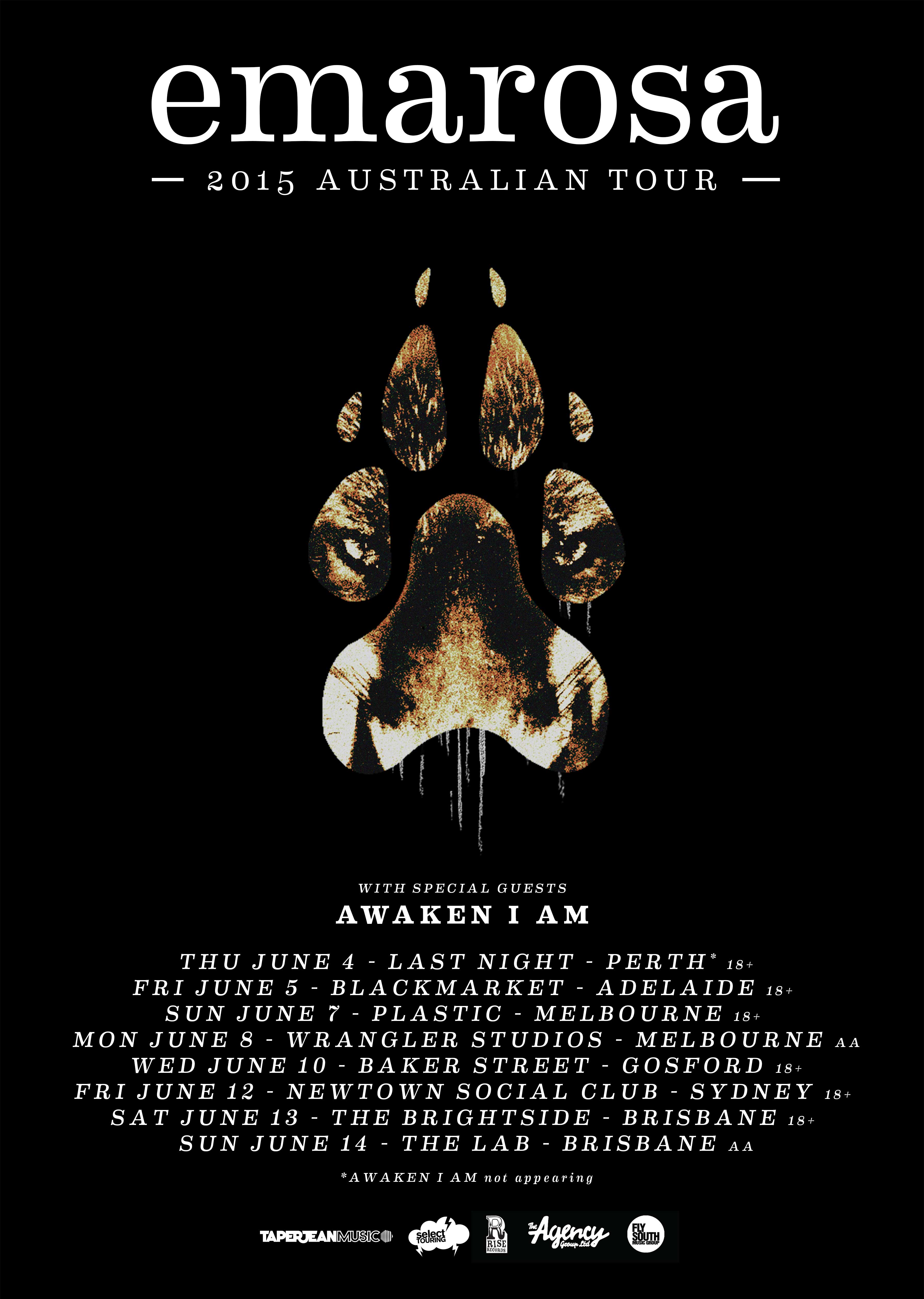 Emarosa tour poster