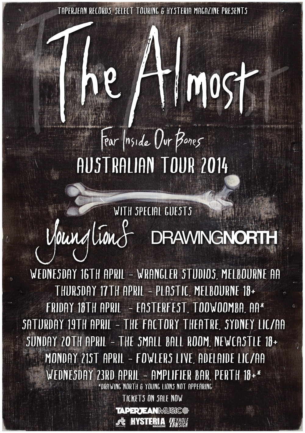 The Almost tour poster