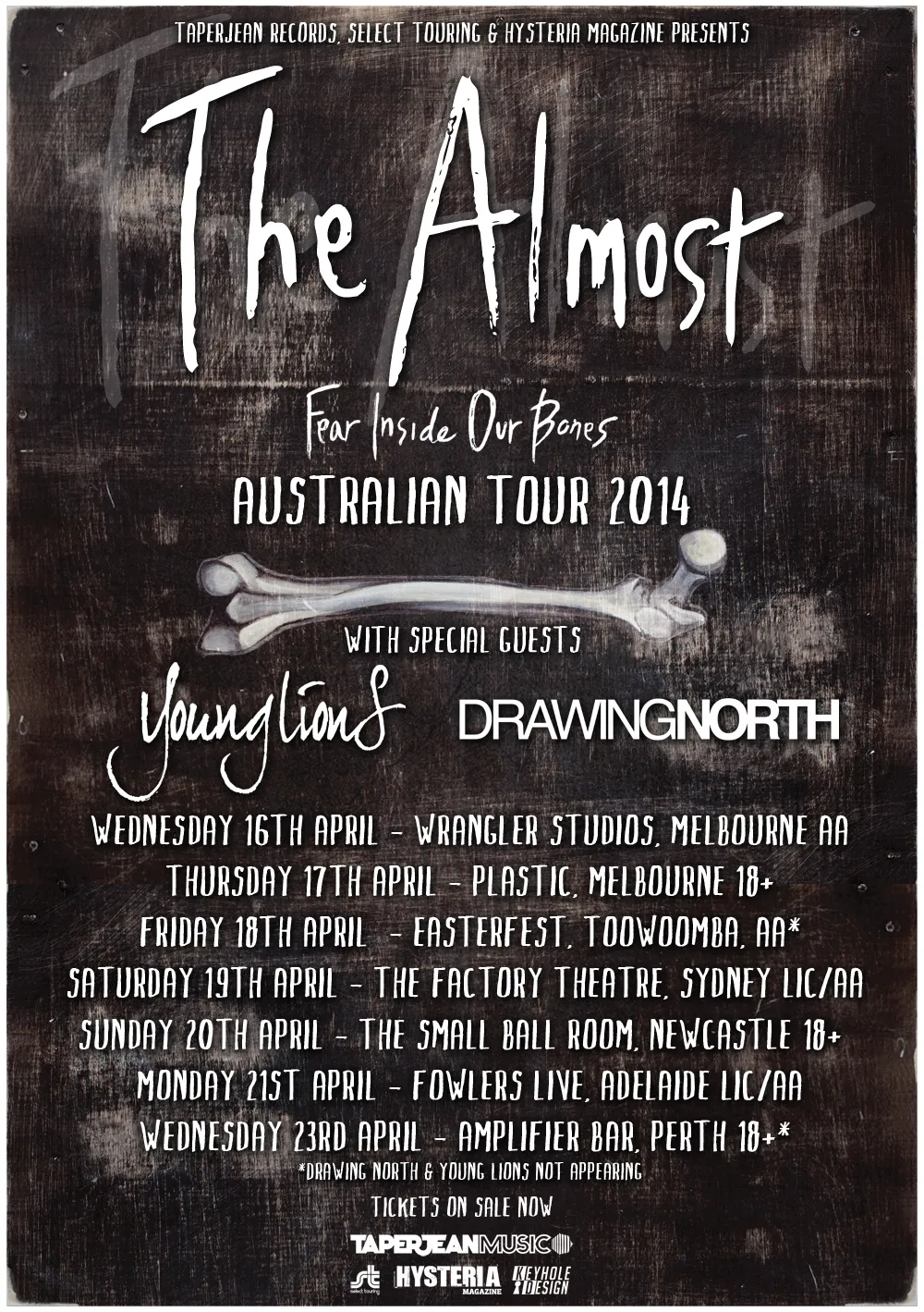 The Almost tour poster