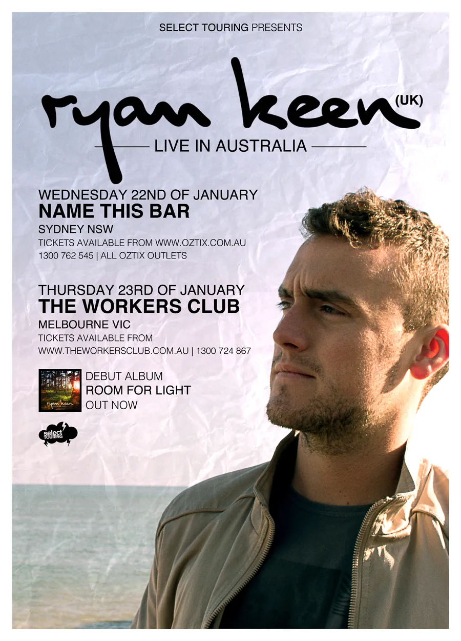 Ryan Keen tour poster