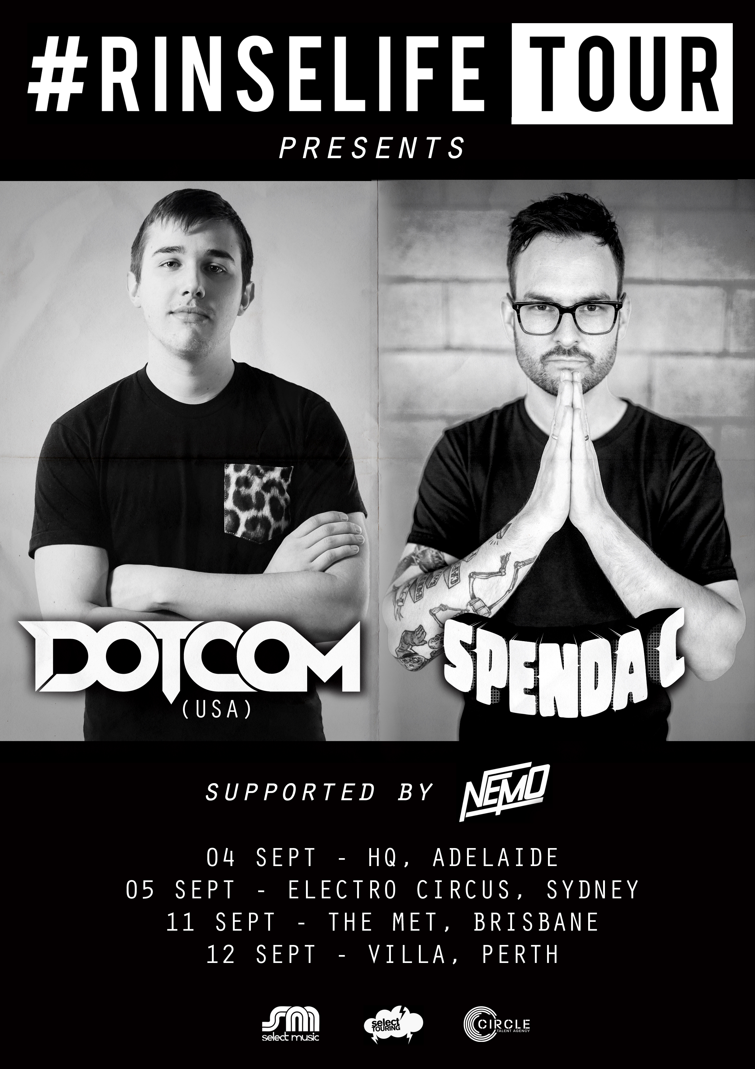Dotcom and Spenda C tour poster