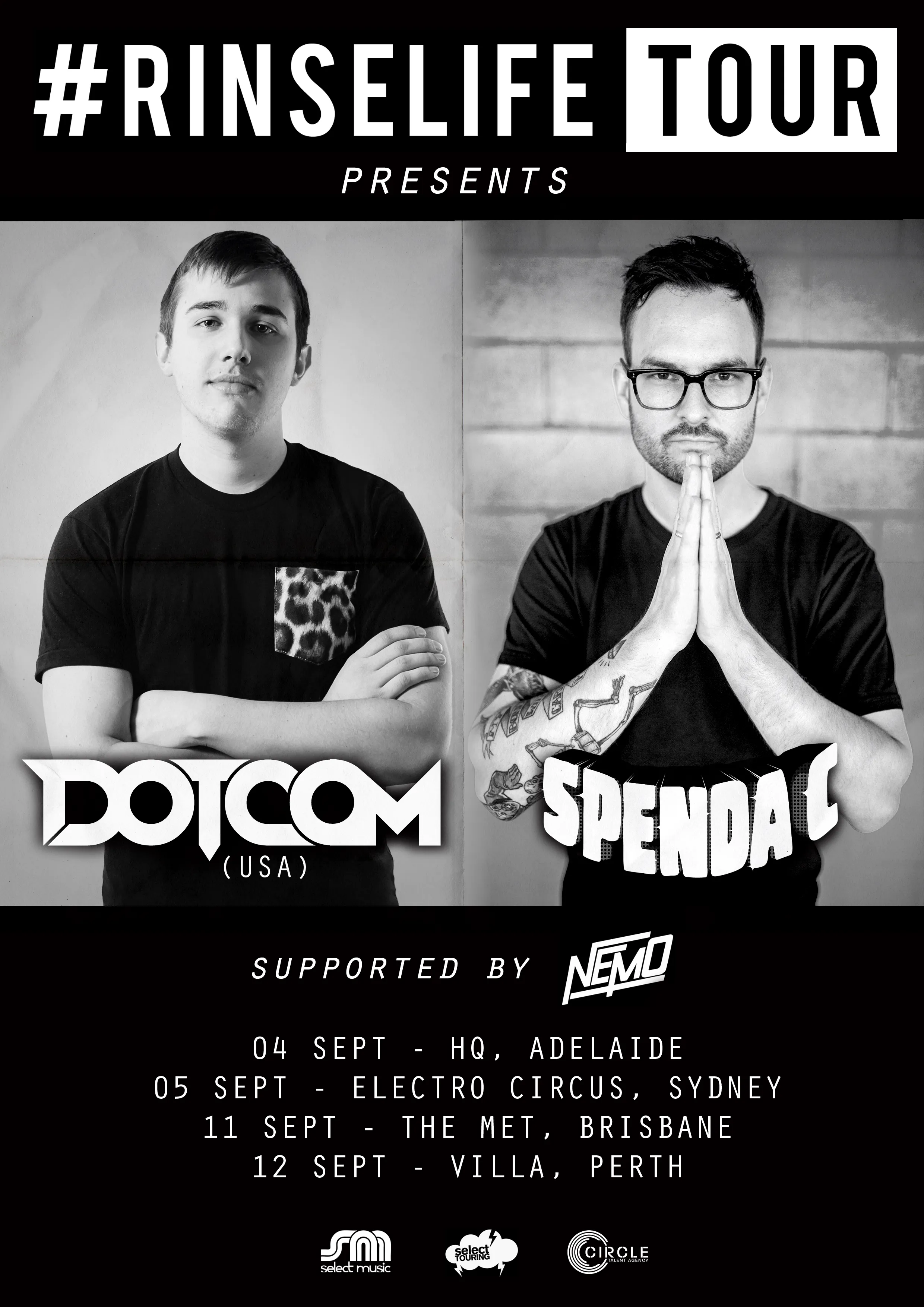 Dotcom and Spenda C tour poster