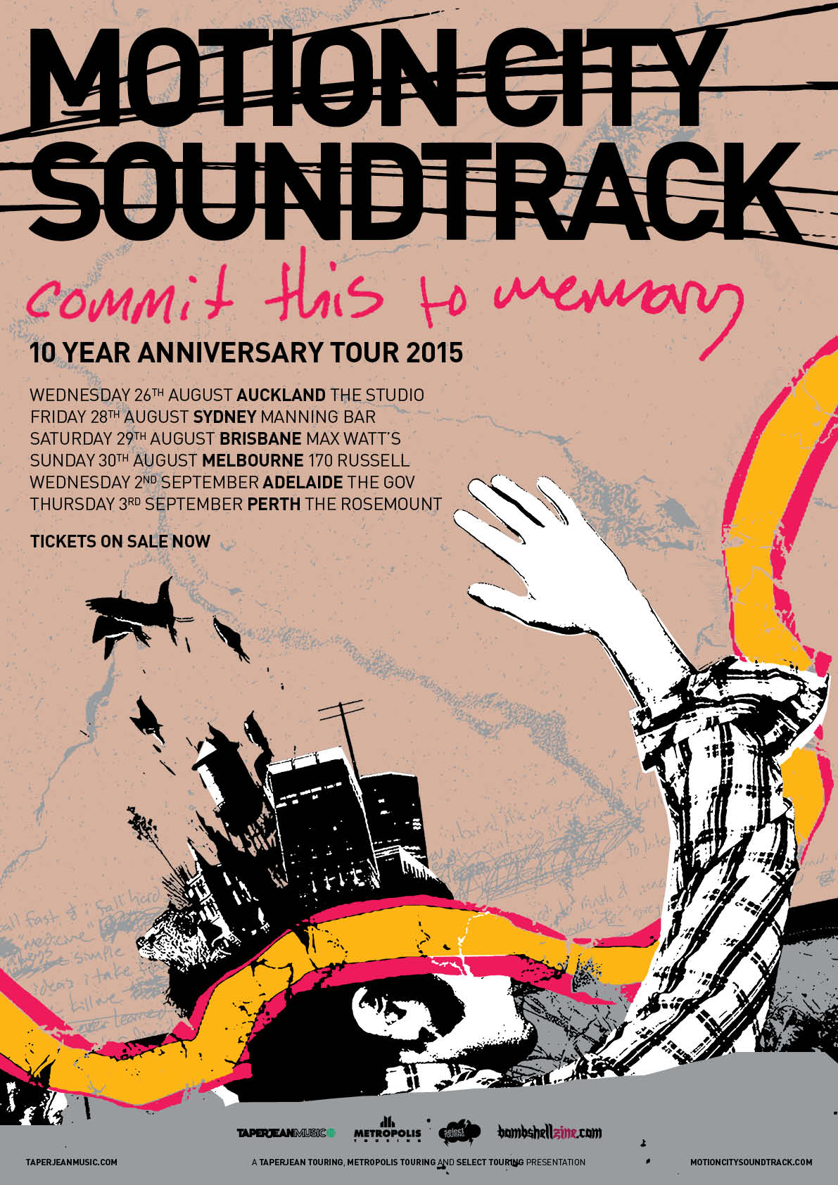 Motion City Soundtrack tour poster