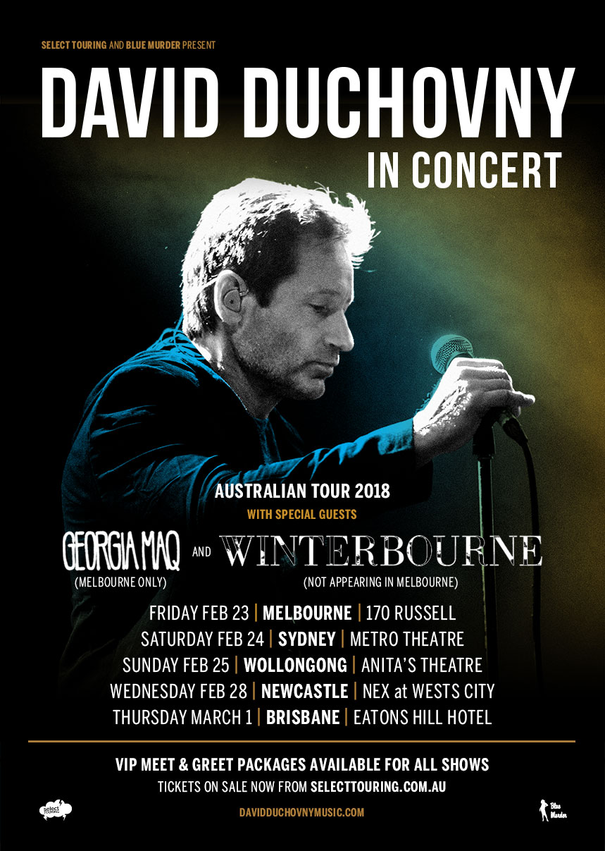 David Duchovny tour poster