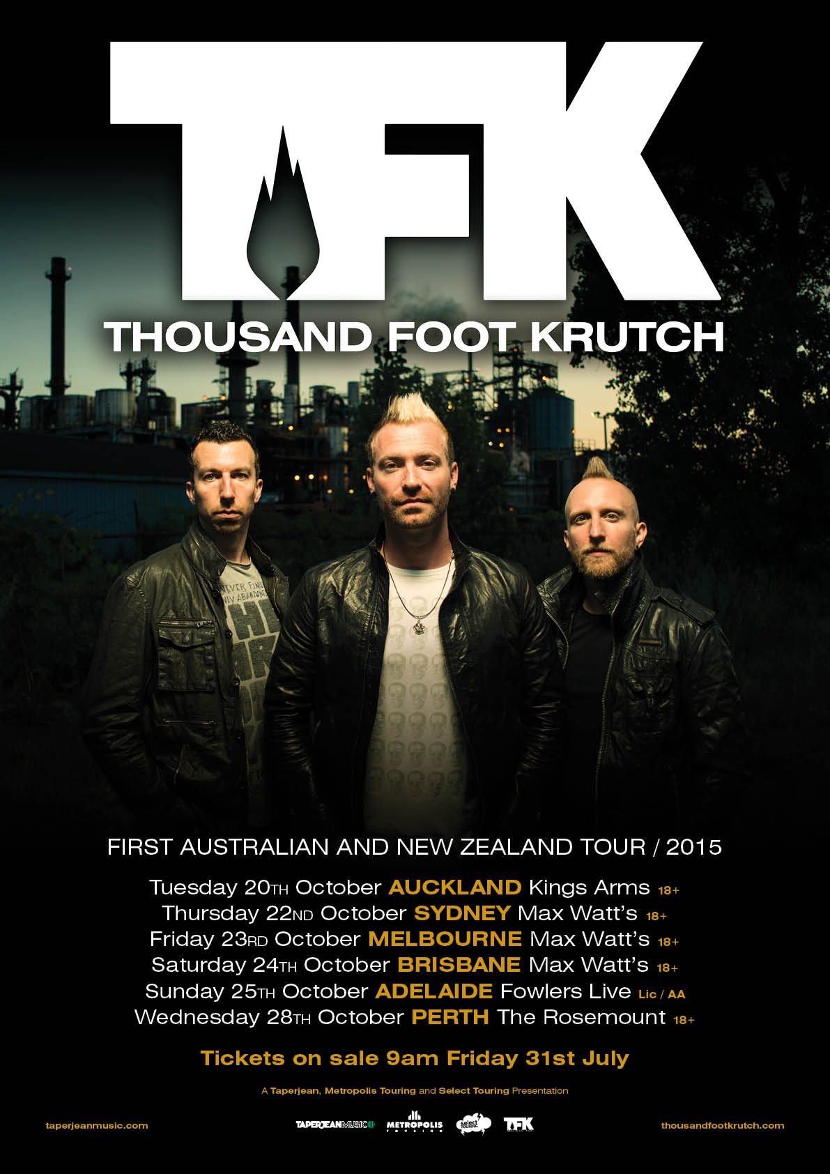 Thousand Foot Krutch tour poster