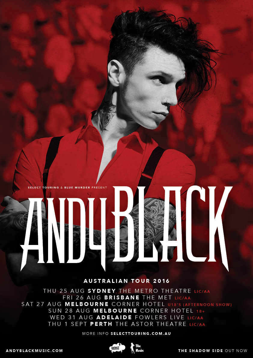 Andy Black tour poster