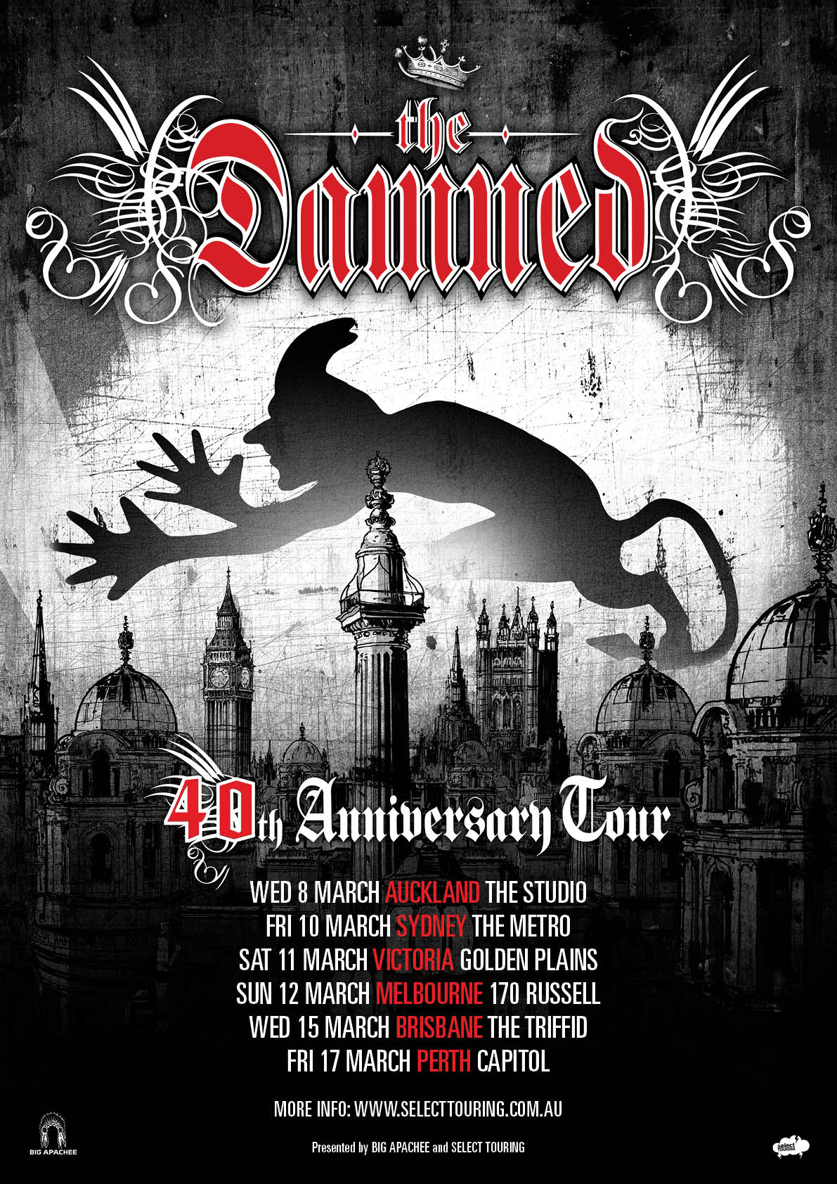 The Damned tour poster