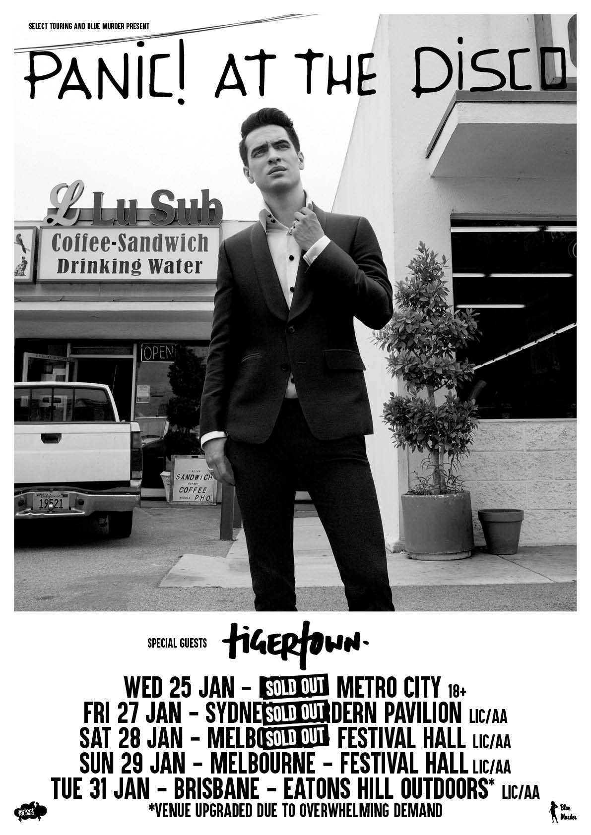 Panic! At The Disco tour poster