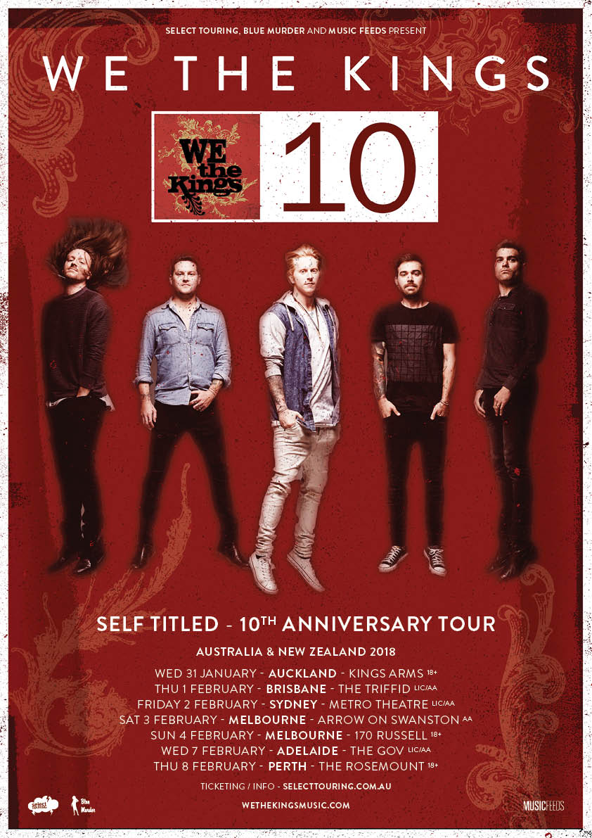 We The Kings tour poster