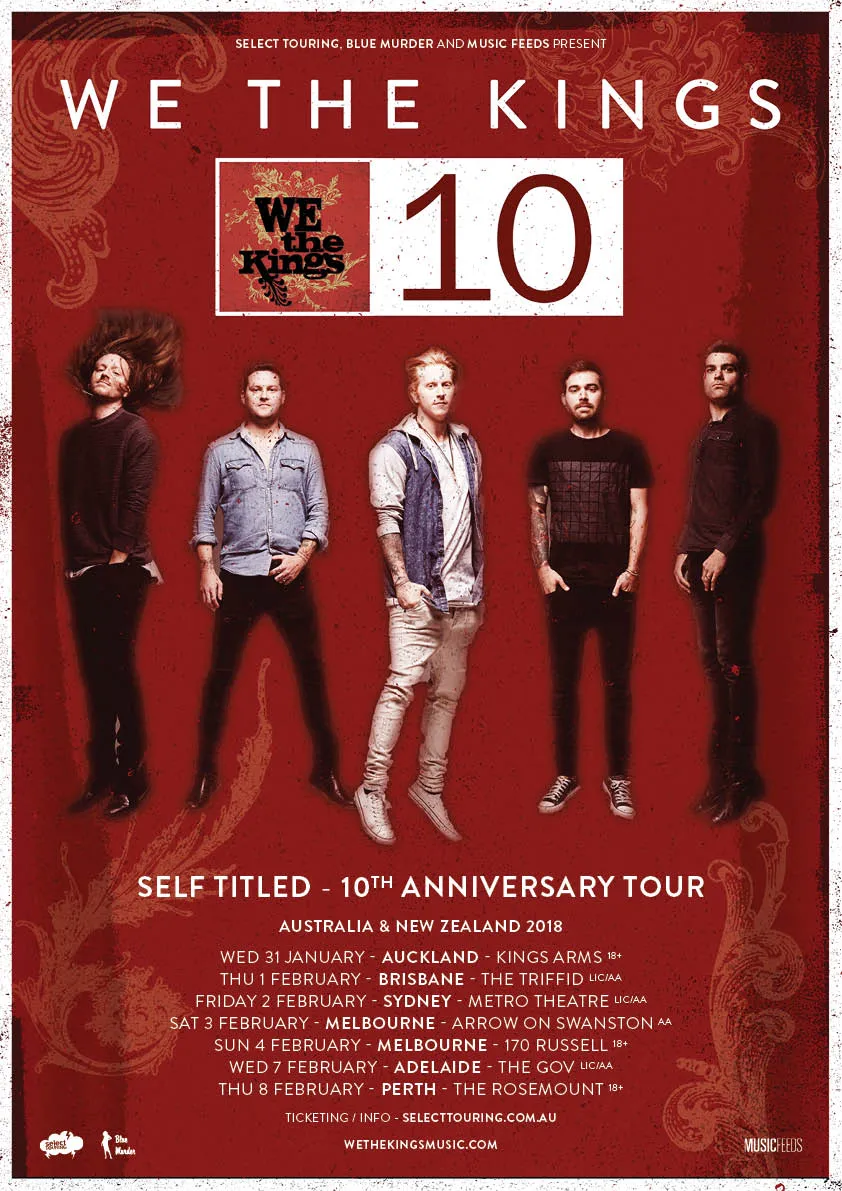 We The Kings tour poster