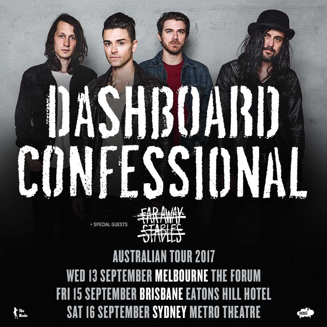 Dashboard Confessional tour poster