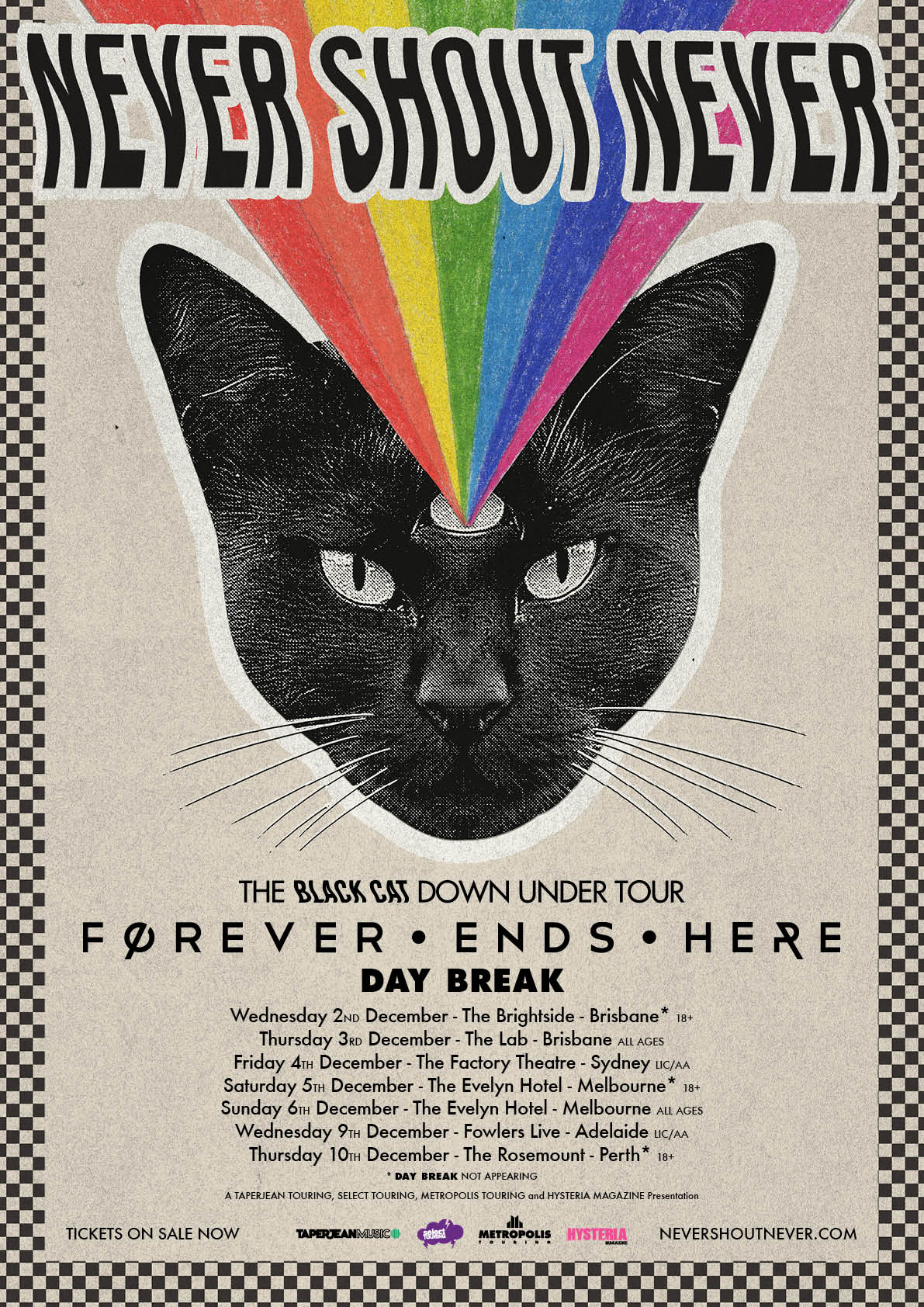 Never Shout Never tour poster