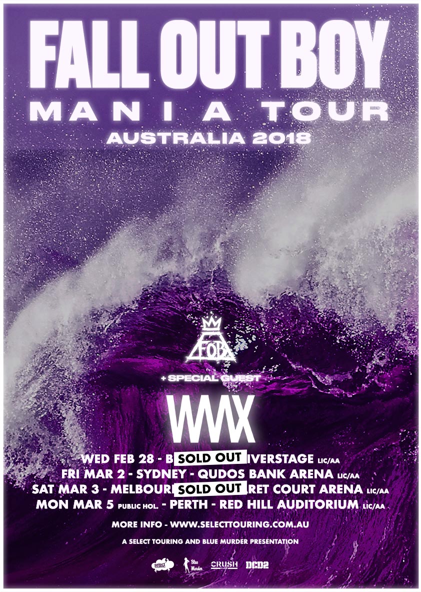 Fall Out Boy tour poster