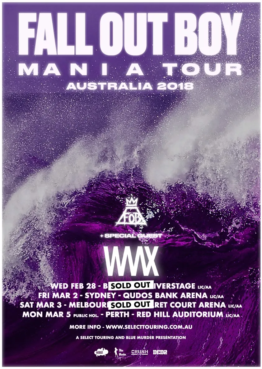 Fall Out Boy tour poster