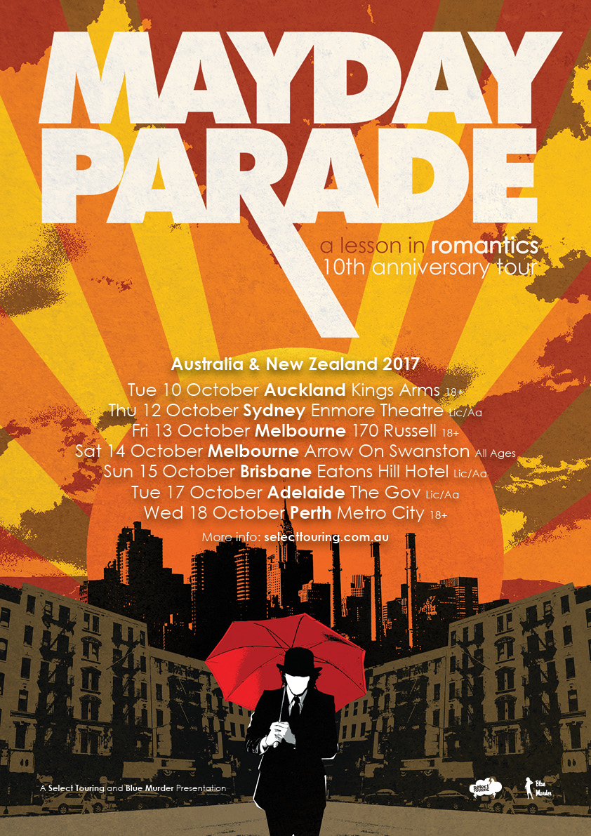 Mayday Parade tour poster