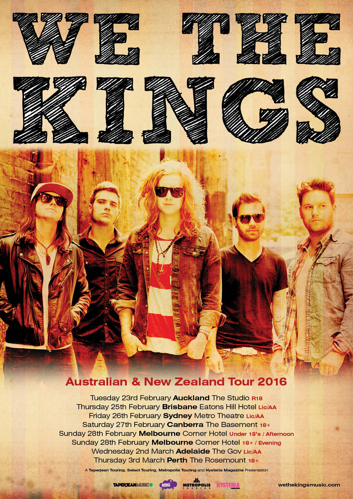 We The Kings tour poster