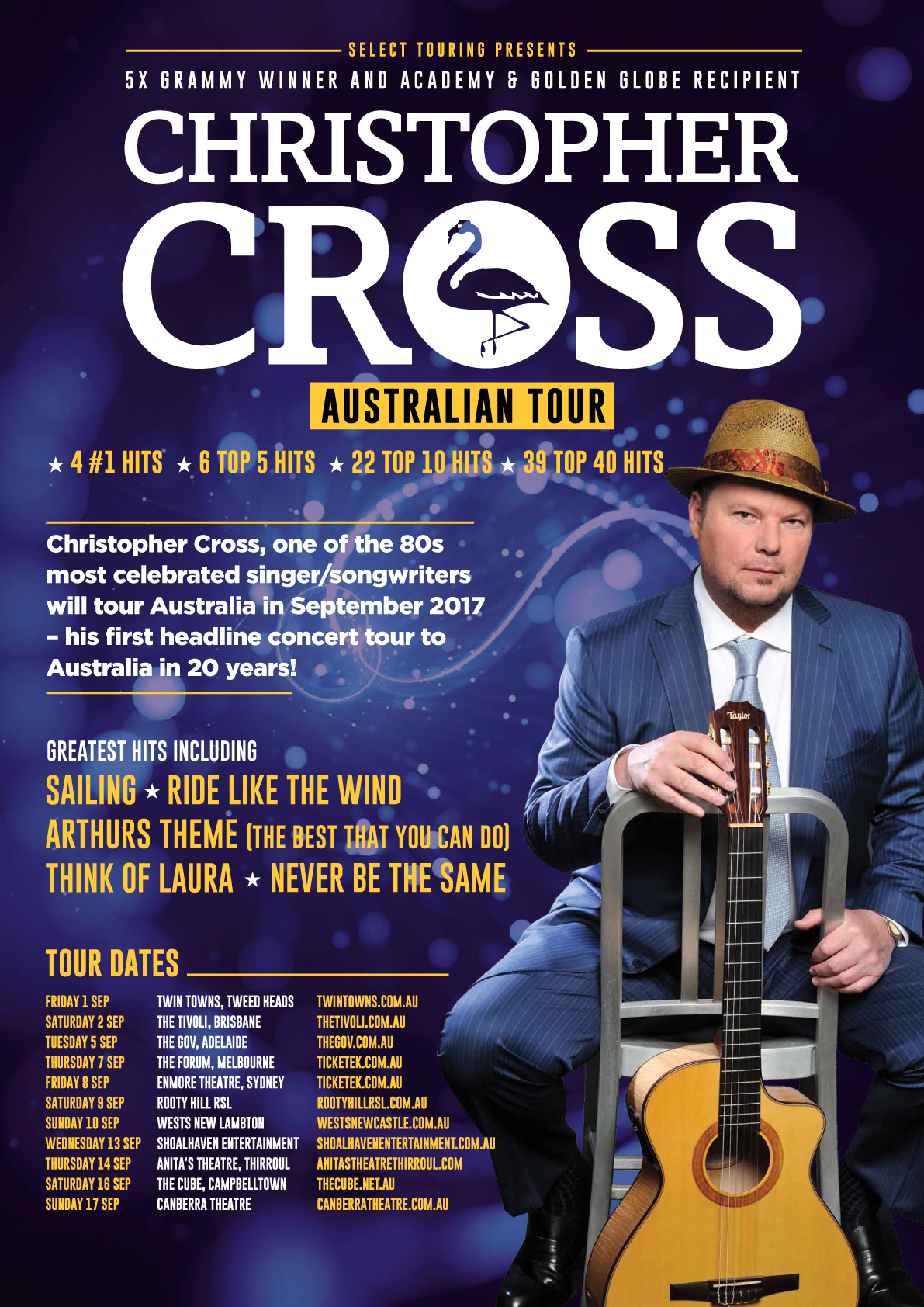 Christopher Cross tour poster