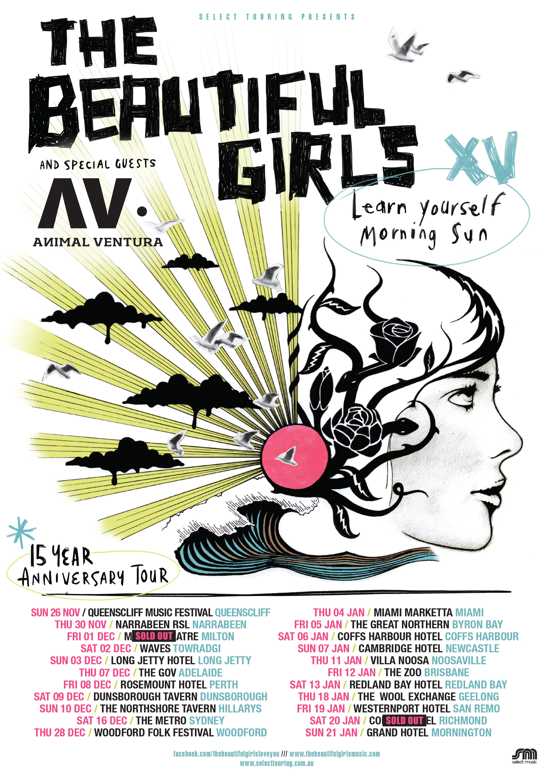 The Beautiful Girls tour poster