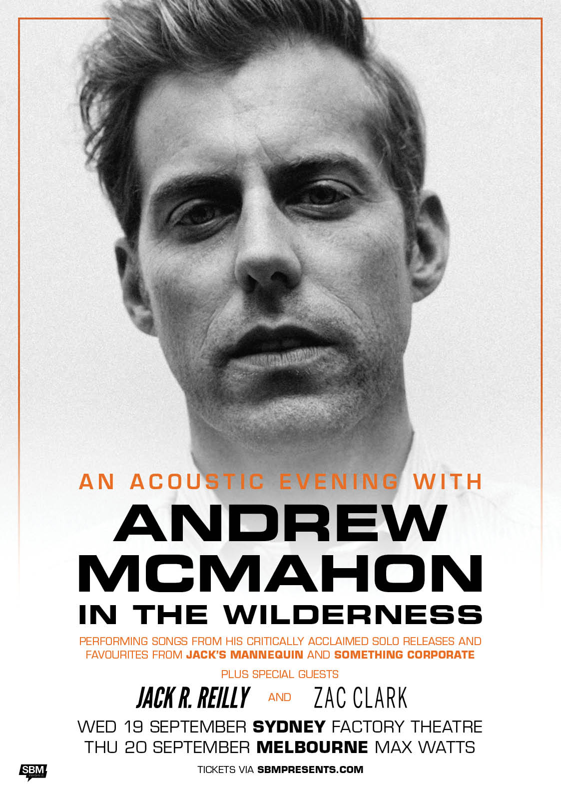 An Acoustic Evening With Andrew McMahon In The Wilderness tour poster