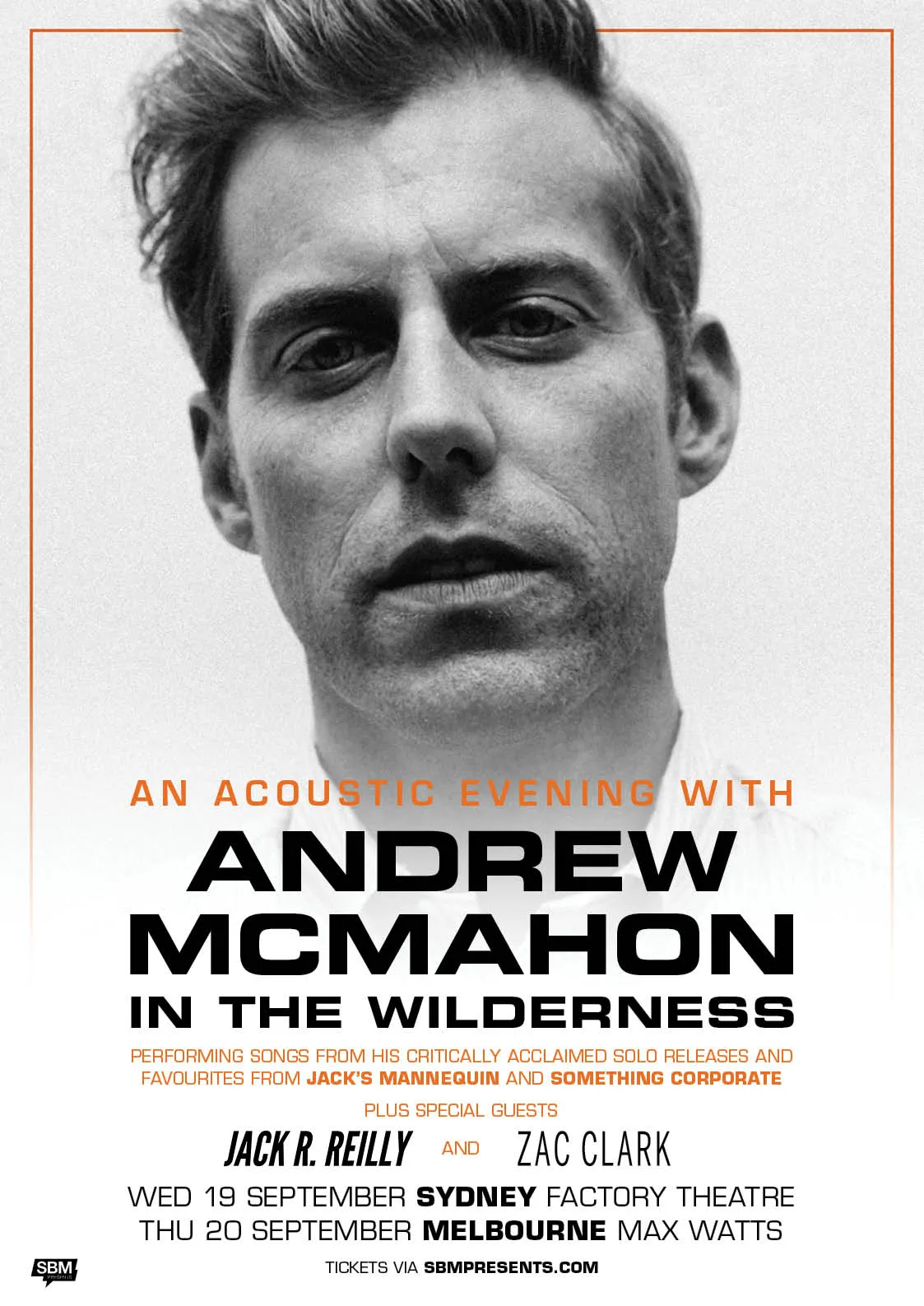 An Acoustic Evening With Andrew McMahon In The Wilderness tour poster