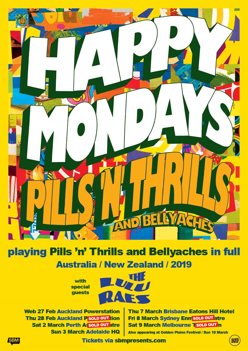 Happy Mondays – 2018 tour poster